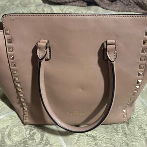 Valentino Garavani Brown Studded Tote